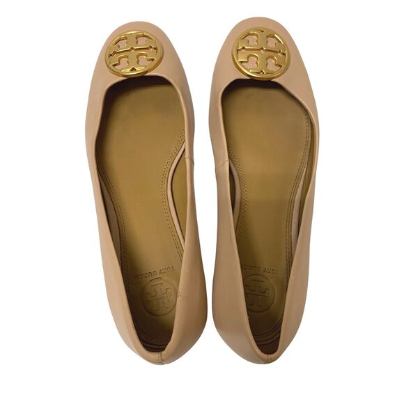 Tory Burch Chelsea 25mm Ballet Flats Pumps Leather Nude Dusty Pink Women’s 6.5M - Picture 5 of 11